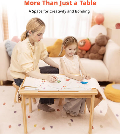 JOIN&JOY Sensory Tables for Toddler, Multi-Activity Table with Storage Bins, Double-Sided Lids, Indoor/Outdoor Kids Play Sand and Water Table, Birthday Gifts for Boys and Girls