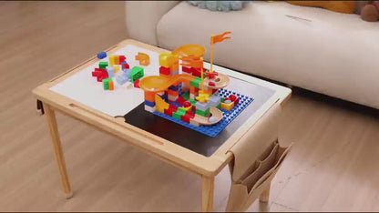 JOIN&JOY Sensory Tables for Toddler, Multi-Activity Table with Storage Bins, Double-Sided Lids, Indoor/Outdoor Kids Play Sand and Water Table, Birthday Gifts for Boys and Girls